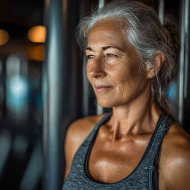 Активні люди зрілого віку займаються фітнесом